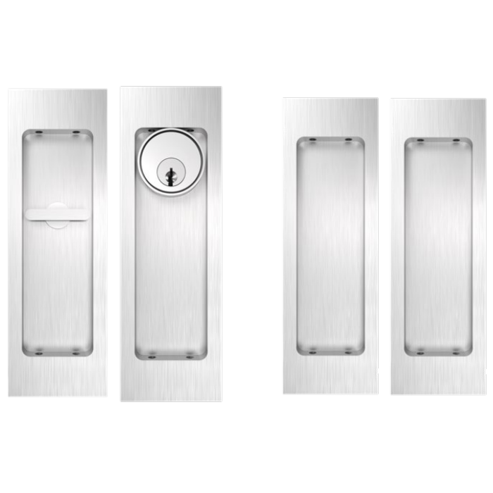 Accurate - Pocket Door Sets - Concealed Fastener Double Door (Keyed Privacy)