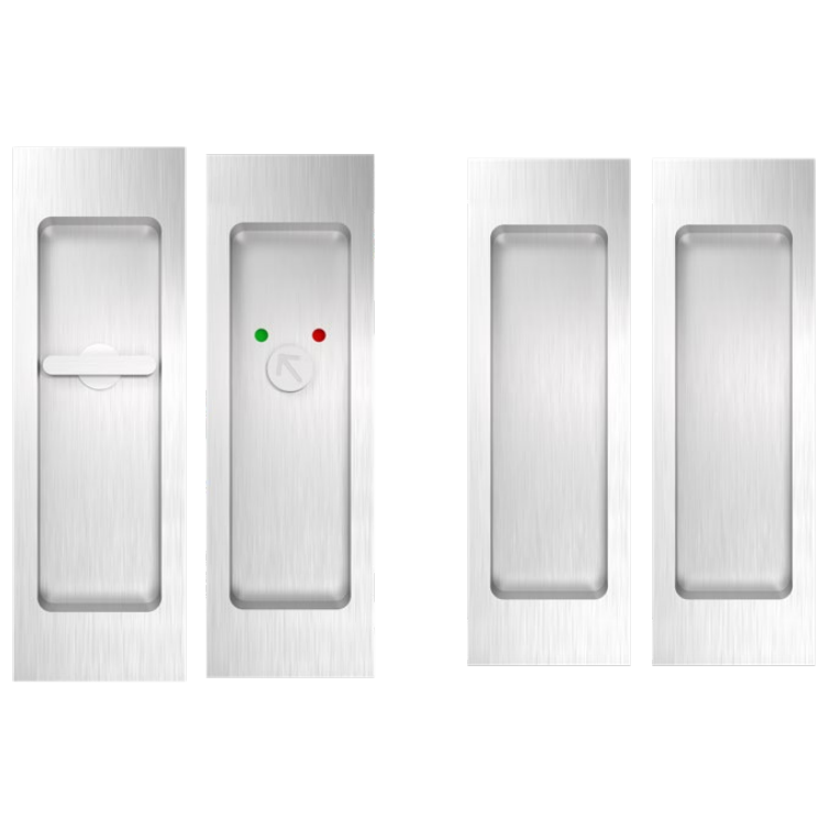 Accurate - Pocket Door Sets - Invisi-Mount Fastener Double Door (Privacy w/ Indicator)
