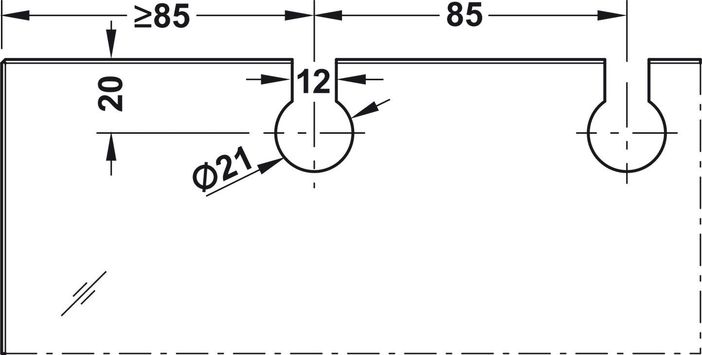 Hafele HAWA Junior 250/G Sliding Door Hardware Set (Track NOT Included)