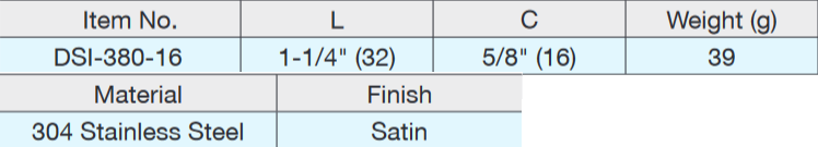 Sugatsune DSI-380 Stainless Steel Edge Pull