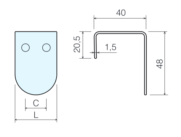 Sugatsune DSI-380 Stainless Steel Edge Pull
