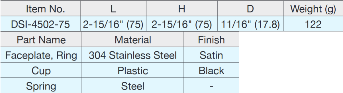 Sugatsune DSI-4502 Stainless Steel Recessed Door Pull with Flush Cover