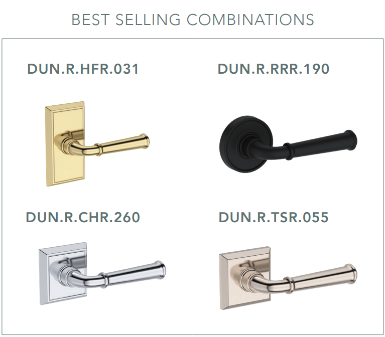 Baldwin - Reserve Collection - Interior Levers - Dunsmoor Door Lever (Full Dummy)