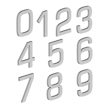 Deltana - Home Accessories - Modern E Series 4" House Numbers