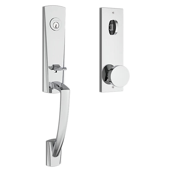 Baldwin - Reserve Collection - Tubular Entry Handlesets - Miami 3/4 Escutcheon Emergency Egress Handleset w/ Contemporary Knob & Contemporary Square Rose