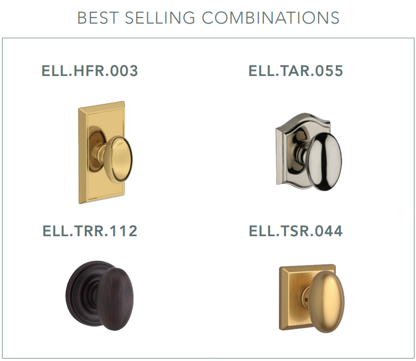 Baldwin - Reserve Collection - Interior Knobs - Ellipse Door Knob (Full Dummy)