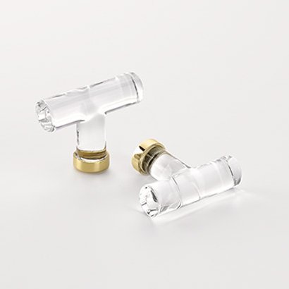 Emtek - Glass Collection - Modern Glass T-Knob Cabinet Knob