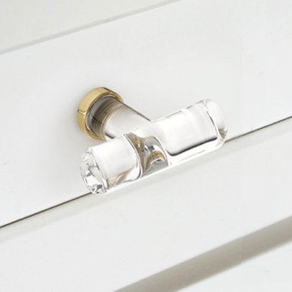Emtek - Glass Collection - Modern Glass T-Knob Cabinet Knob