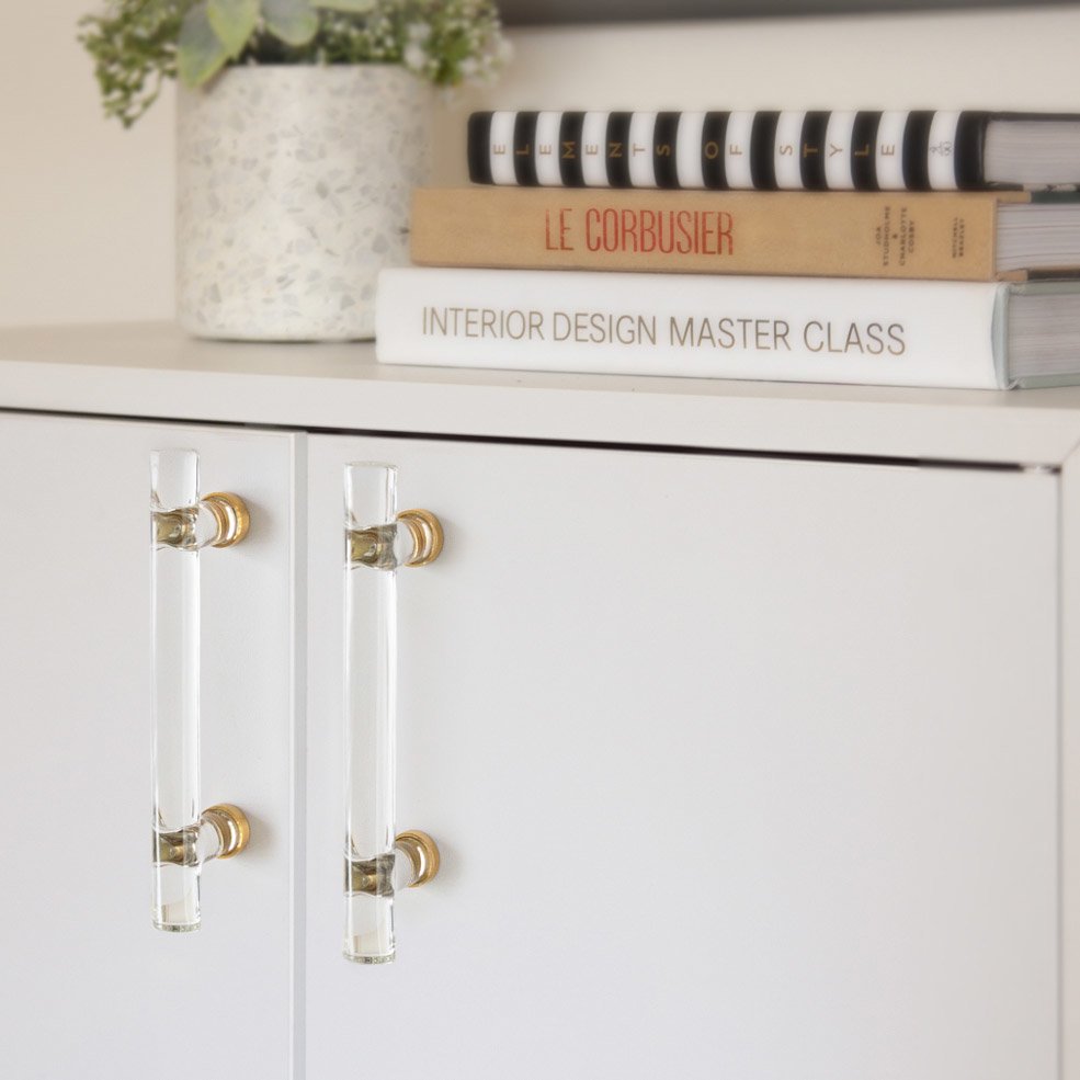 Emtek - Glass Collection - Modern Glass Bar Pull Cabinet Pull