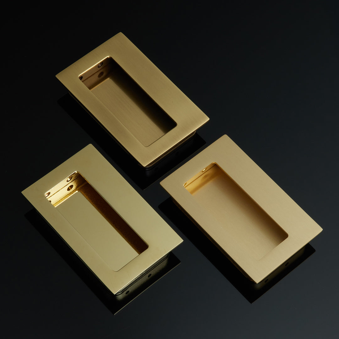 Emtek - Door Accessories - Rectangular Flush Pull w/ Offset Pocket