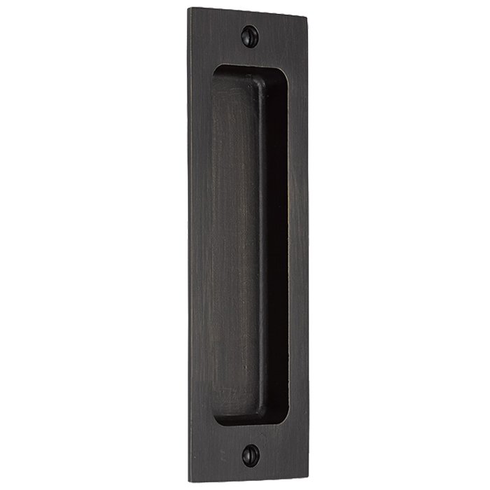 Emtek - Door Accessories - Sandcast Bronze - Rustic Modern Rectangular Flush Pull