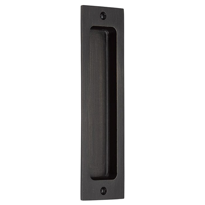 Emtek - Door Accessories - Sandcast Bronze - Rustic Modern Rectangular Flush Pull