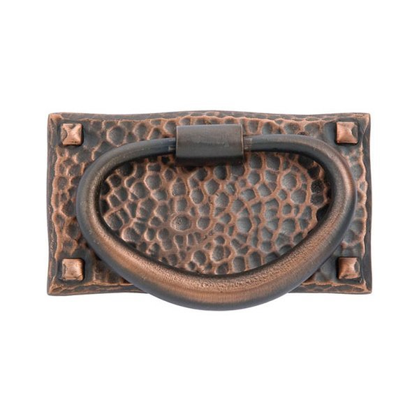 Emtek - Arts & Crafts Collection - Hammered Oval Ring Pull