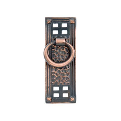 Emtek - Arts & Crafts Collection - Hammered Vertical Ring Pull