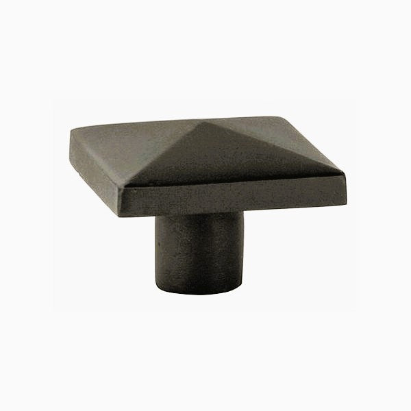 Emtek - Sandcast Bronze Collection - Sandcast Bronze Square Cabinet Knob