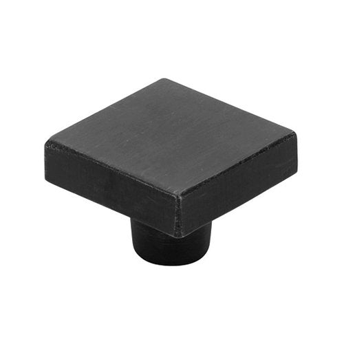 Emtek - Sandcast Bronze Collection - Rustic Modern Square Cabinet Knob