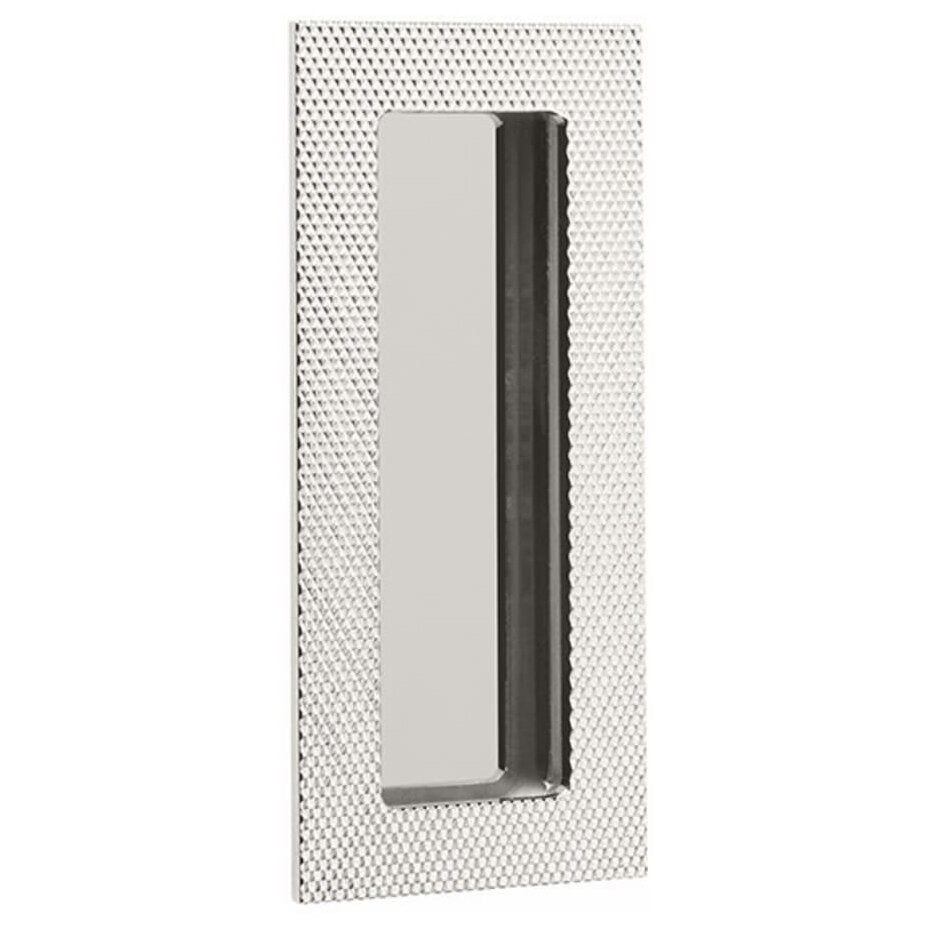 Emtek - Door Accessories - Modern Rectangular Knurled Flush Pull w/ Plain Pocket
