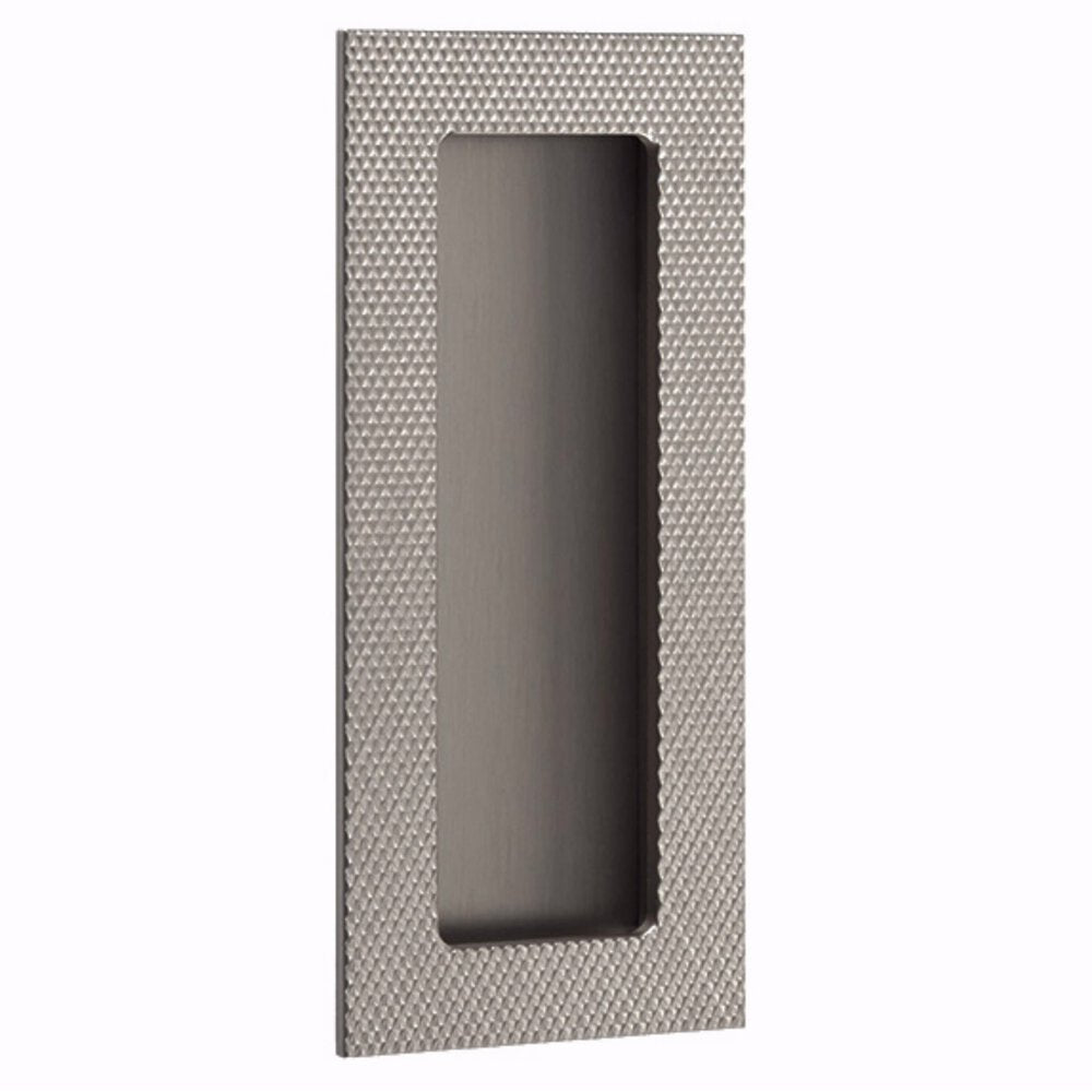 Emtek - Door Accessories - Modern Rectangular Knurled Flush Pull w/ Plain Pocket