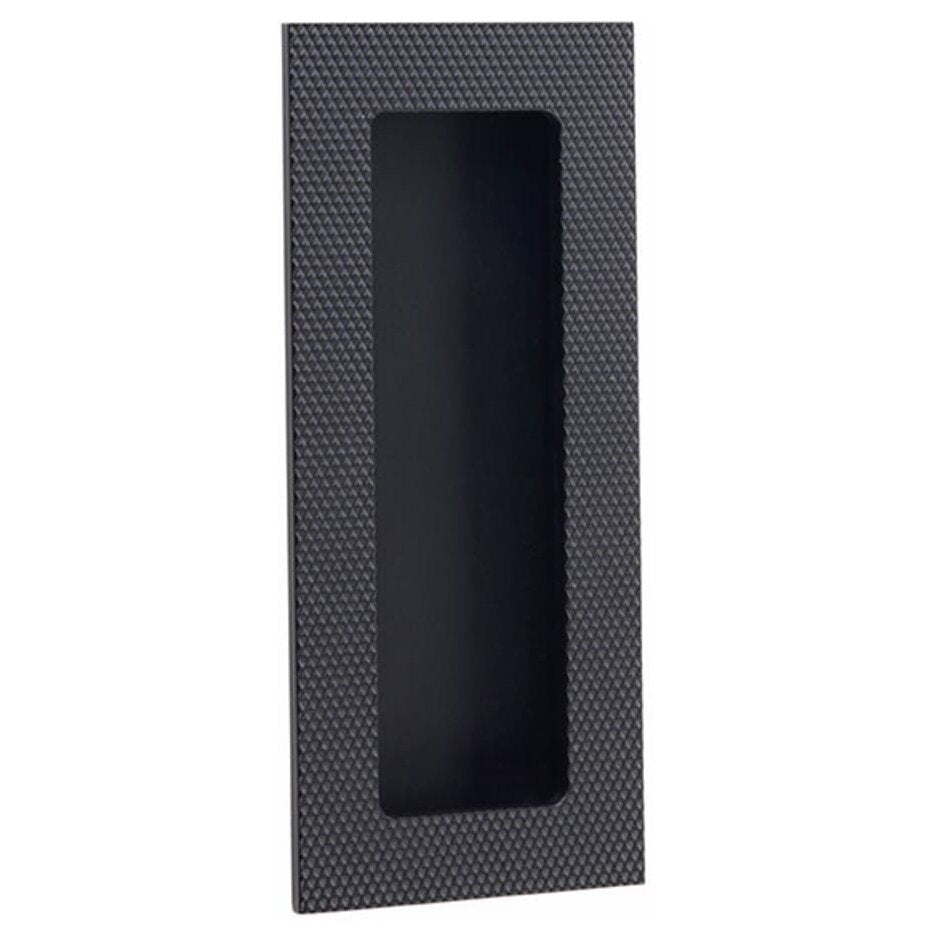 Emtek - Door Accessories - Modern Rectangular Knurled Flush Pull w/ Plain Pocket