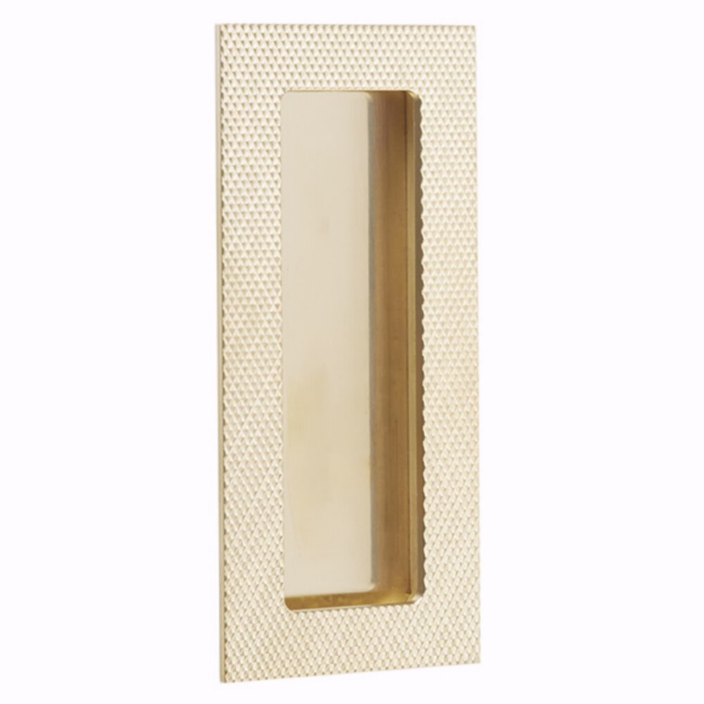 Emtek - Door Accessories - Modern Rectangular Knurled Flush Pull w/ Plain Pocket