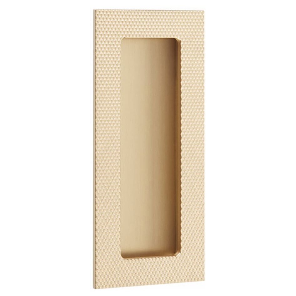Emtek - Door Accessories - Modern Rectangular Knurled Flush Pull w/ Plain Pocket