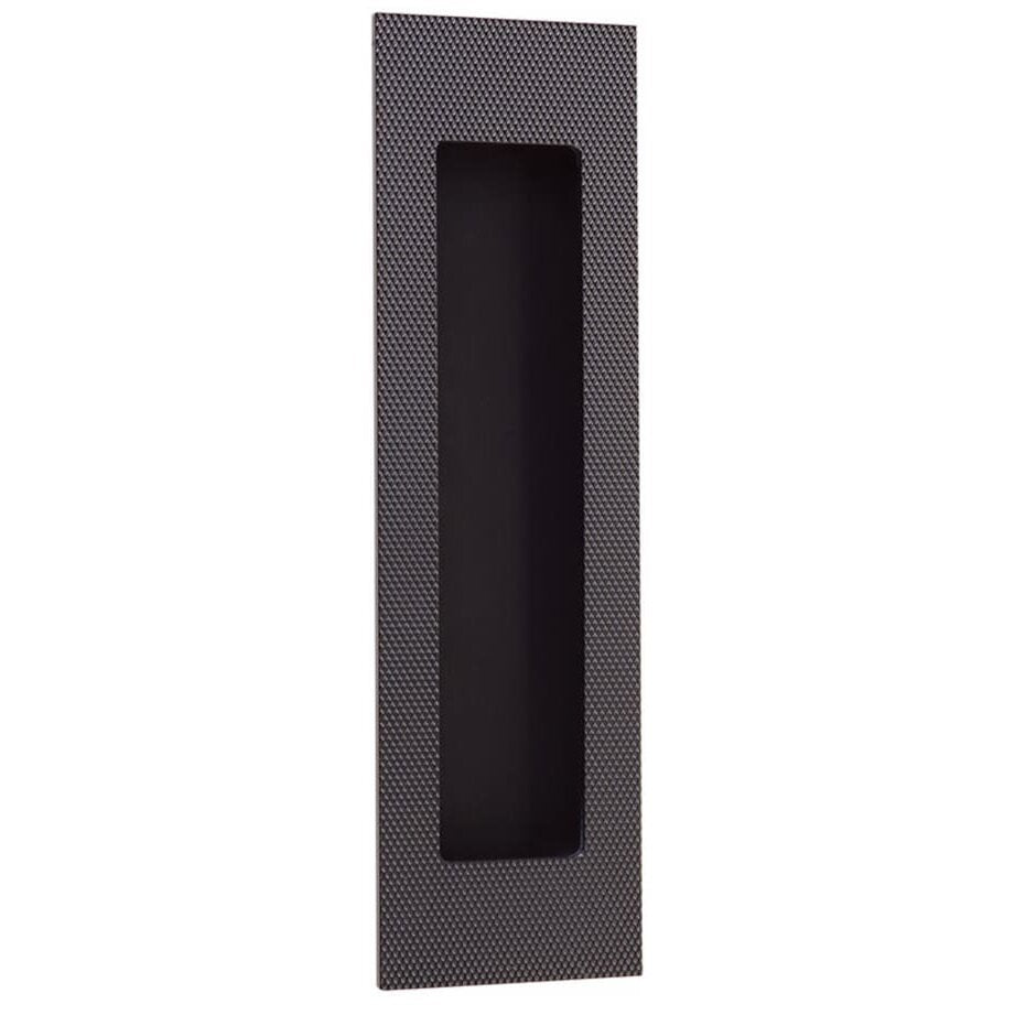 Emtek - Door Accessories - Modern Rectangular Knurled Flush Pull w/ Plain Pocket