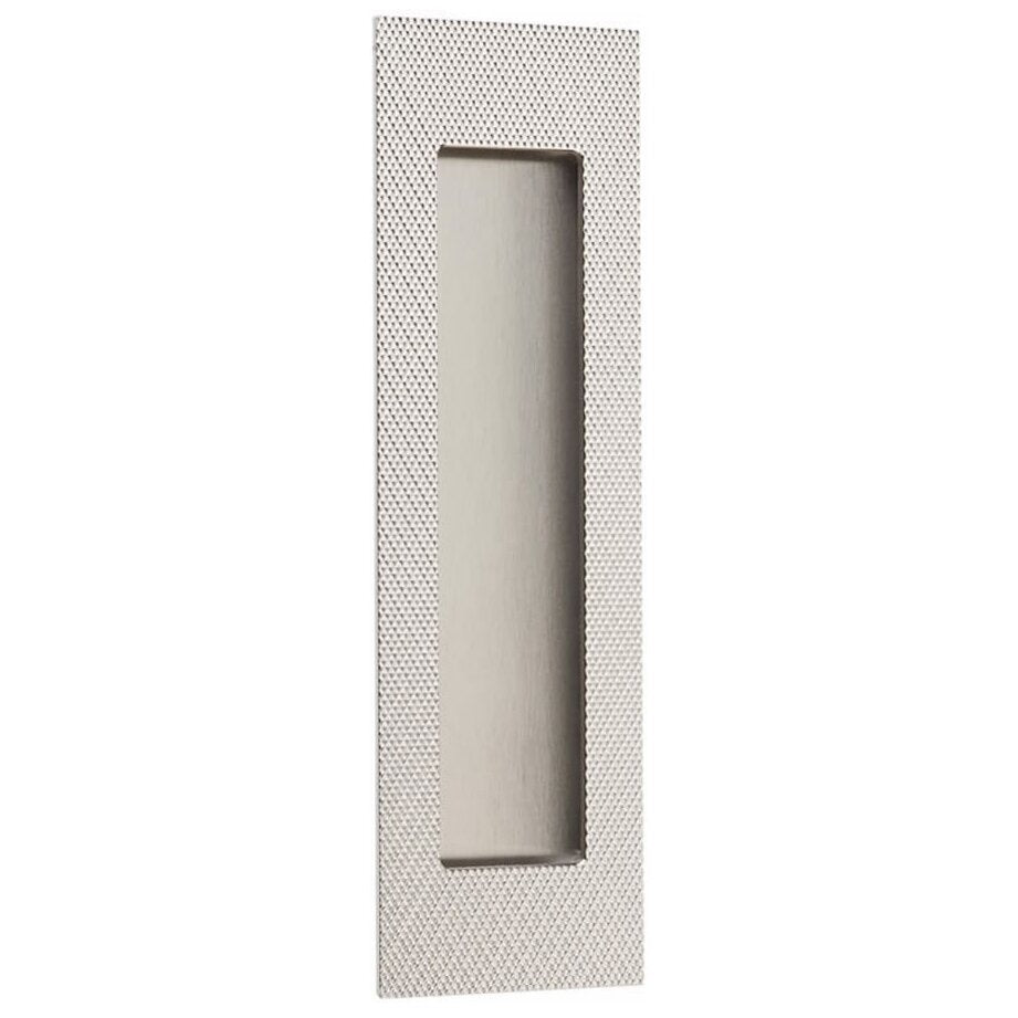 Emtek - Door Accessories - Modern Rectangular Knurled Flush Pull w/ Plain Pocket