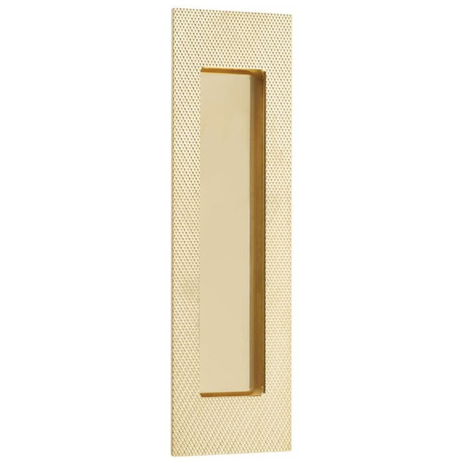 Emtek - Door Accessories - Modern Rectangular Knurled Flush Pull w/ Plain Pocket