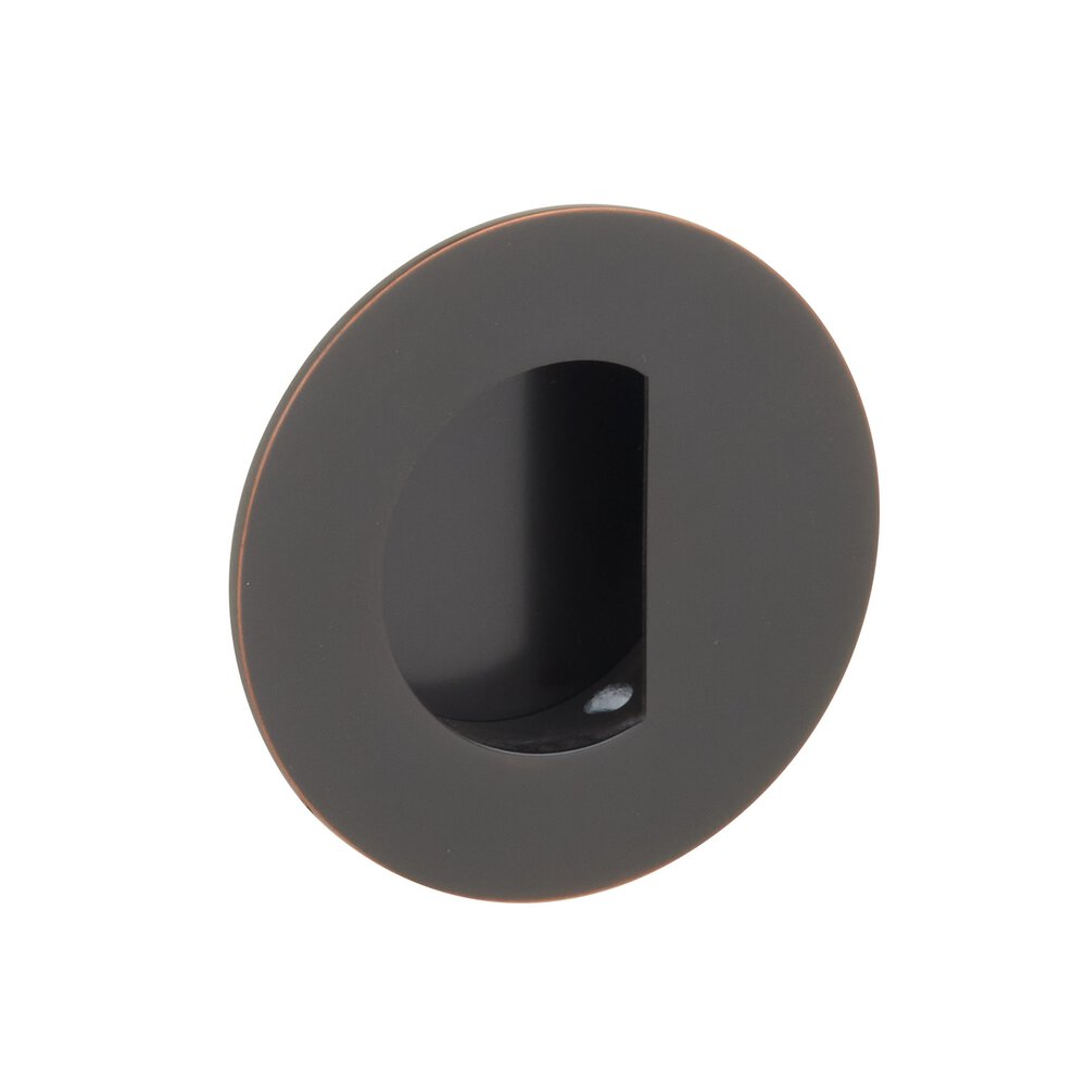 Emtek - Door Accessories - Round Flush Pull w/ Moon Pocket