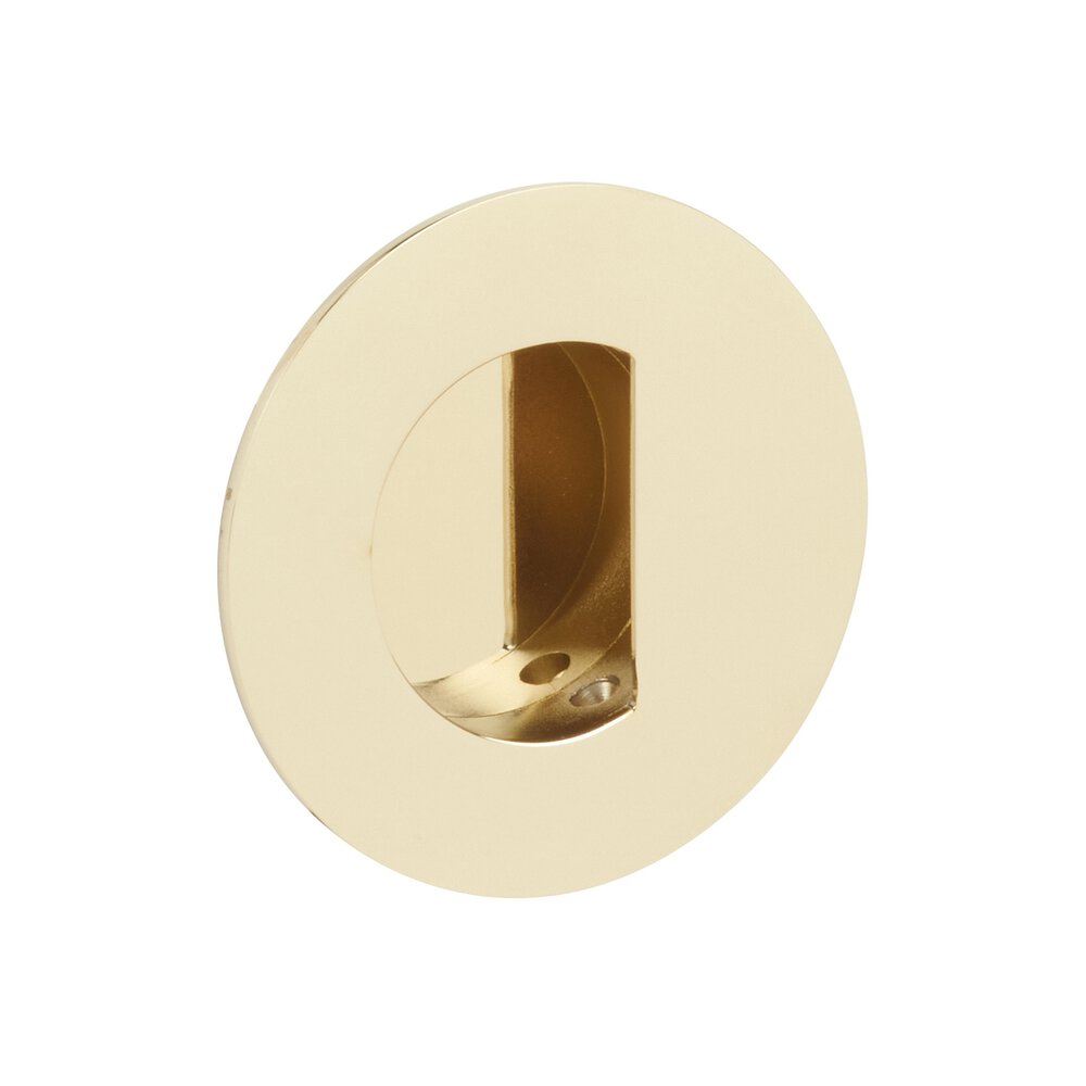 Emtek - Door Accessories - Round Flush Pull w/ Moon Pocket