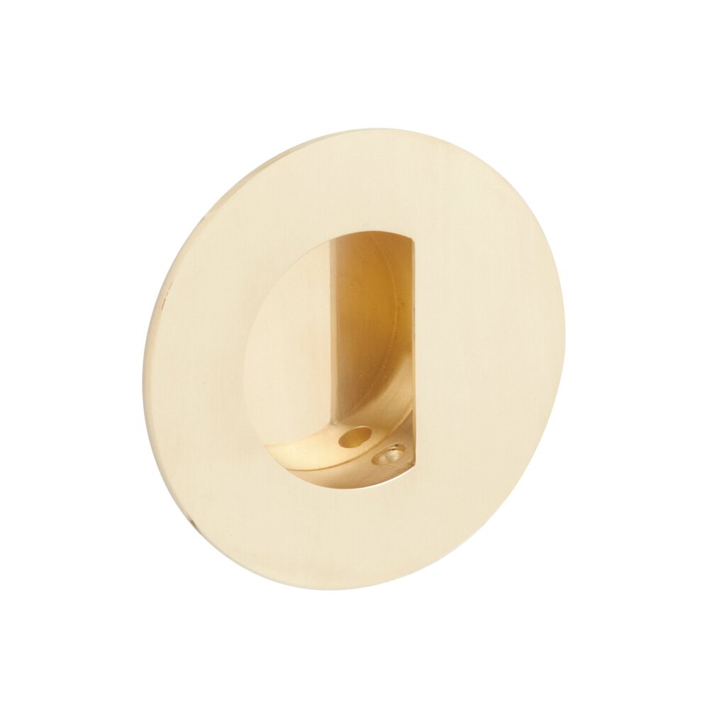 Emtek - Door Accessories - Round Flush Pull w/ Moon Pocket