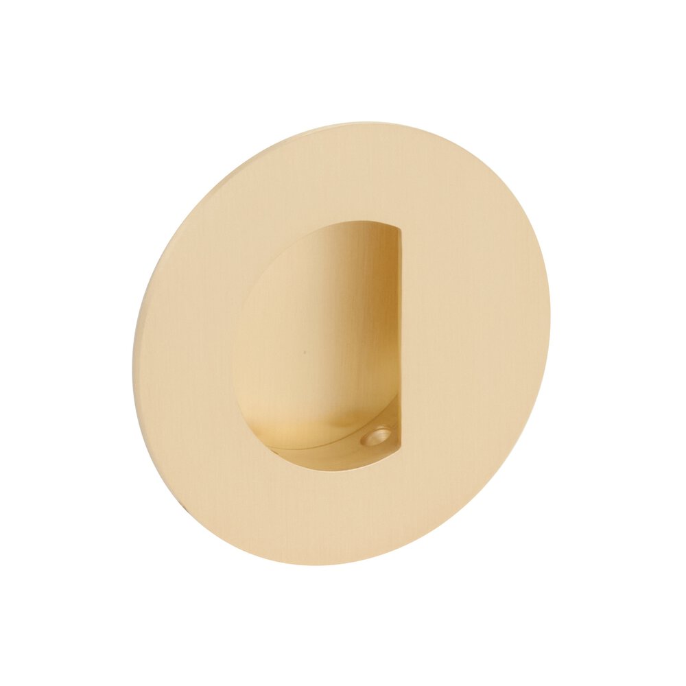 Emtek - Door Accessories - Round Flush Pull w/ Moon Pocket