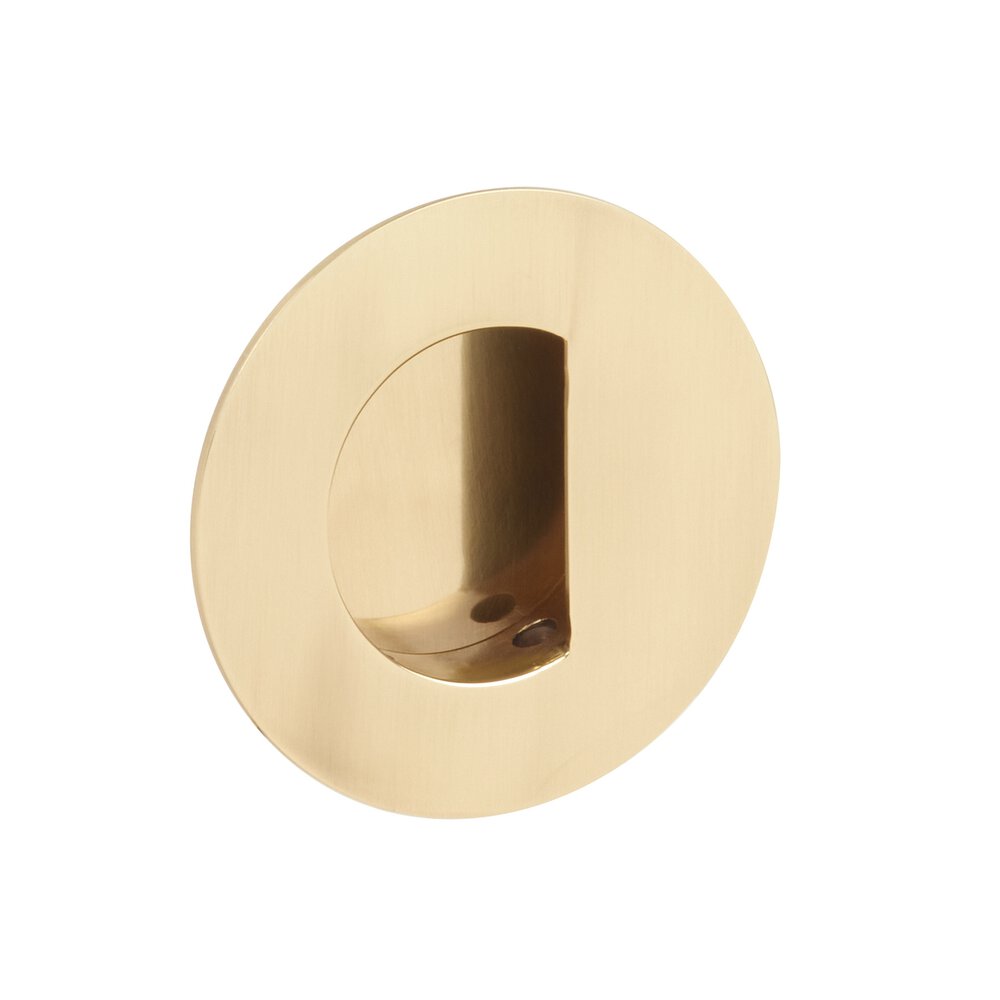 Emtek - Door Accessories - Round Flush Pull w/ Moon Pocket