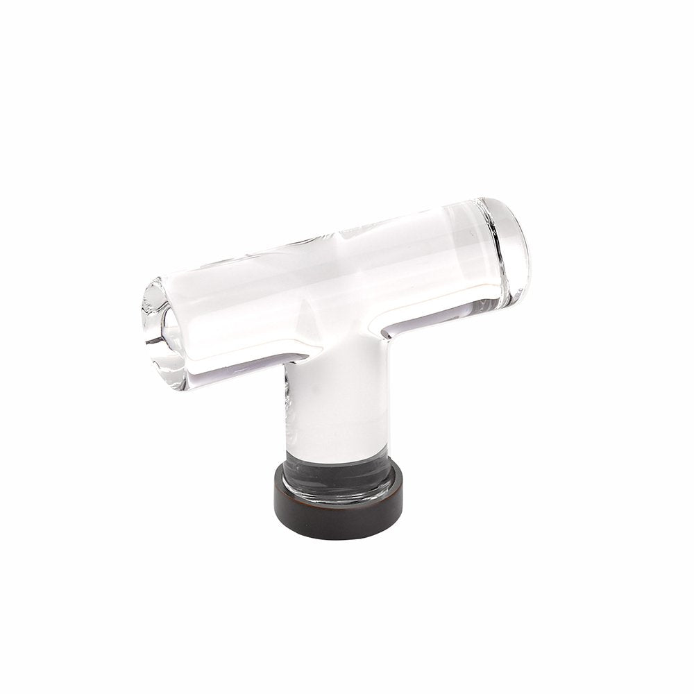 Emtek - Glass Collection - Modern Glass T-Knob Cabinet Knob