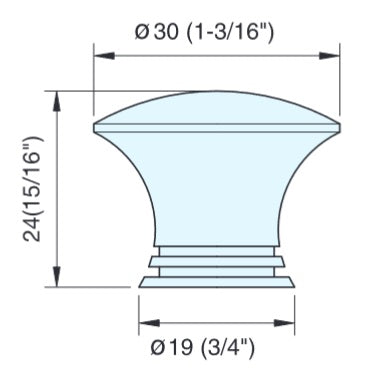 Sugatsune EY-127 Stainless Steel Knob