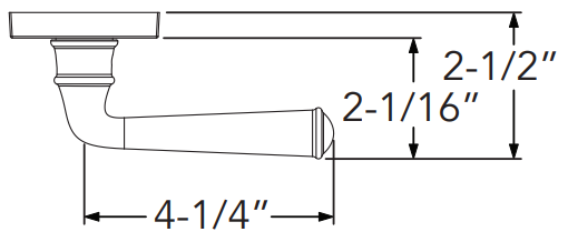 Baldwin - Reserve Collection - Interior Levers - Federal Door Lever (Half Dummy)