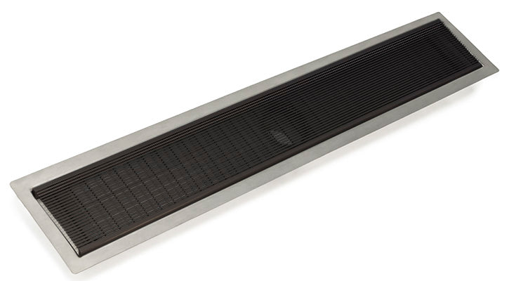 Infinity Drain - Fixed Flange Stainless Channel - FFAS 100 Wedge Wire Linear Drain