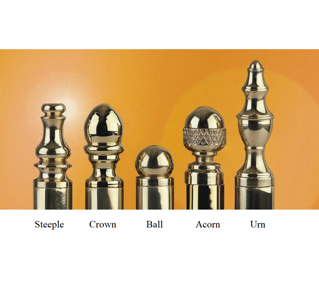 Omnia - Finial - Solid Brass Decorative Hinge Finial (Pair)