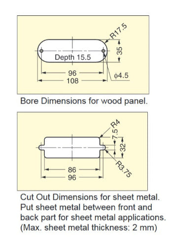 Sugatsune HH-K Stainless Steel Recessed Pull
