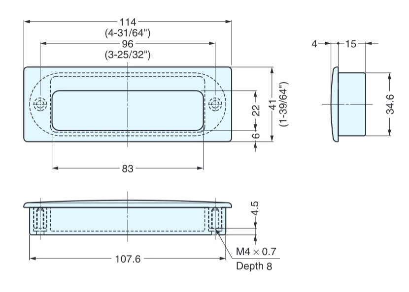 Sugatsune HH-K Stainless Steel Recessed Pull