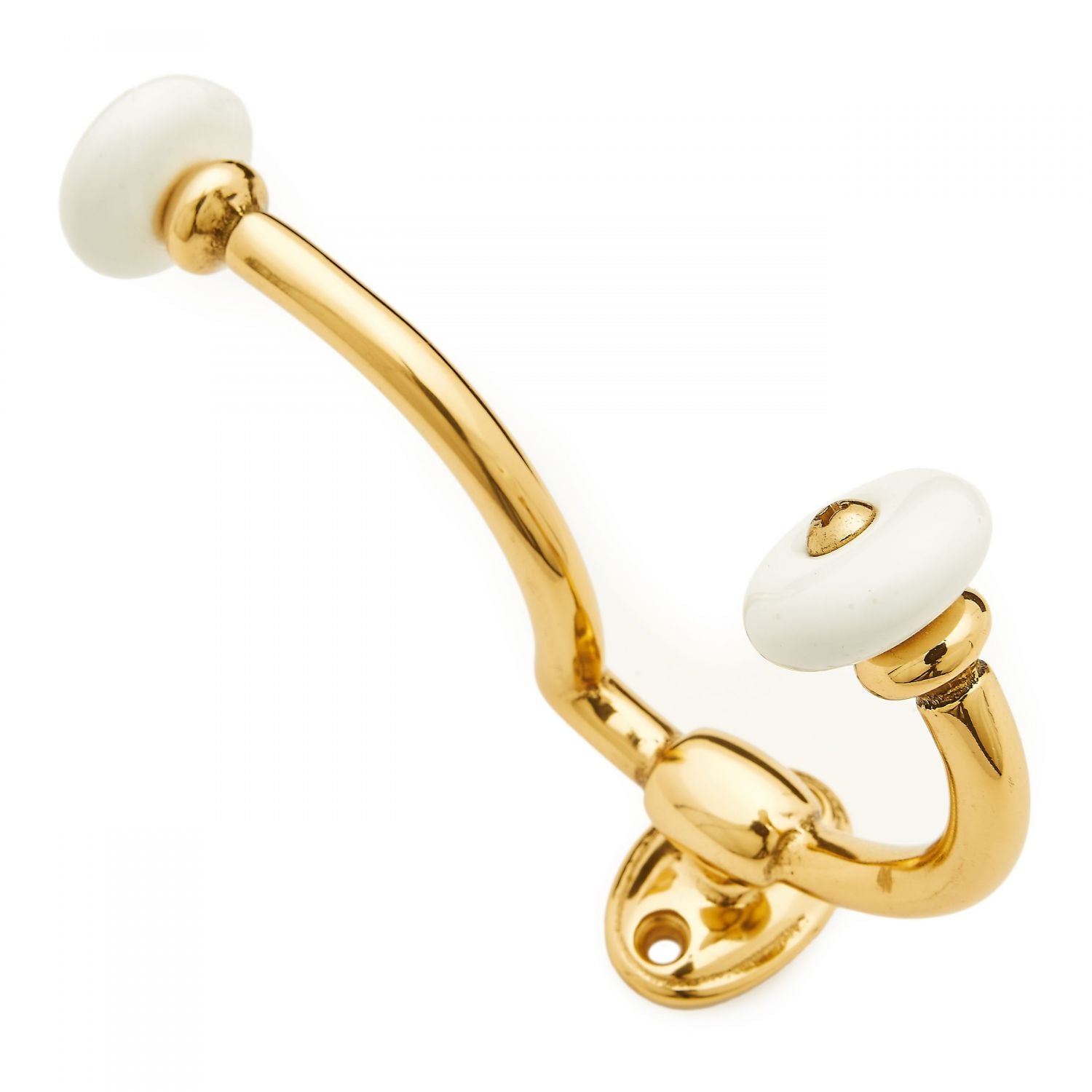 RK International - Hooks - Porcelain Ends Coat & Hat Hook