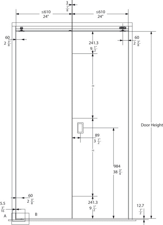 Hafele Slido Classic Bifold 30 Kit For 2 Doors Bi-Folding In One Direction (Track NOT Included)