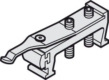 Hafele HAWA Junior 80/Inox, Track Stopper with Adjustable Retention Inox-Type Nylon