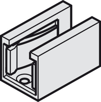 Hafele HAWA Lower Guide For Glass (Rattle Free)