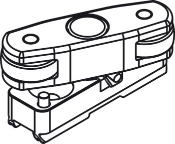 Hafele HAWA Floor Guide Glass Suspension Profile (Rattle Free)