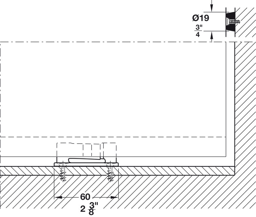 Hafele HAWA Junior 80/B (mod.) Sliding Door Hardware Set (Track NOT Included)
