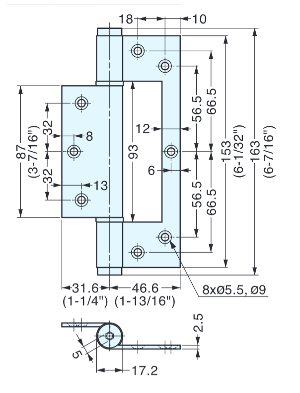 Sugatsune JST-150S Spring Hinge