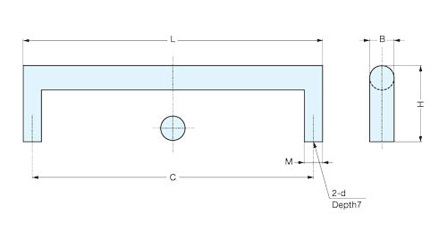 Sugatsune KAKU-A Brass Handle Pull