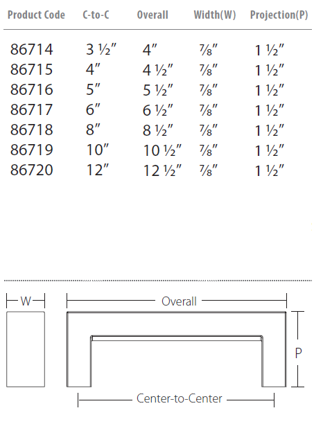 Emtek - Modern Rectangular Collection - Keaton Cabinet Pull