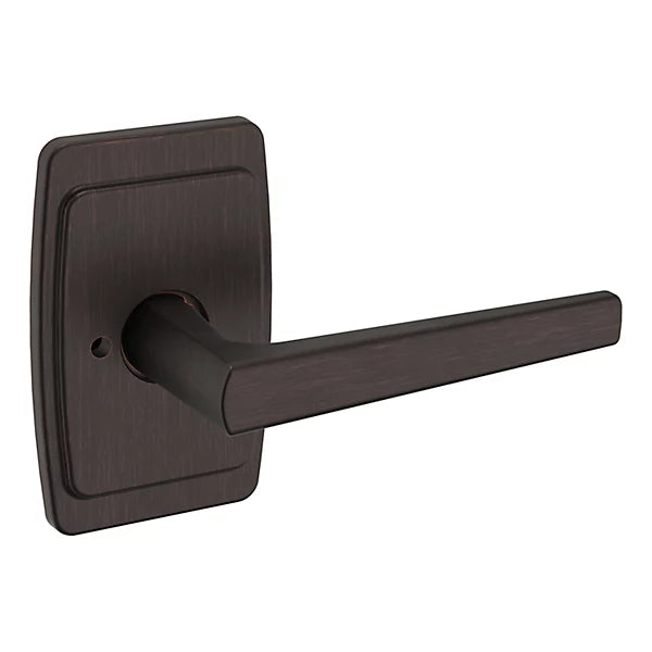 Baldwin - Estate Collection - Knobs & Levers - L024 Palm Springs Door Lever w/ R046 Rose (Pre-Configured)